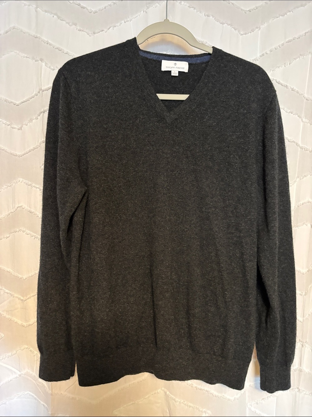Toscano Firenze Dark Charcoal V-Neck Sweater